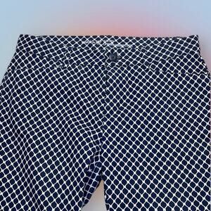 GAP Women’s 0 Blue White SLIM CITY Ankle Pant